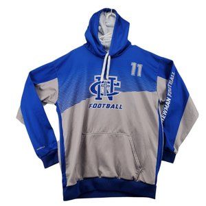 Newman Central Catholic Hoodie Men's L/S Hooded Pullover Sweatshirt Blue Medium